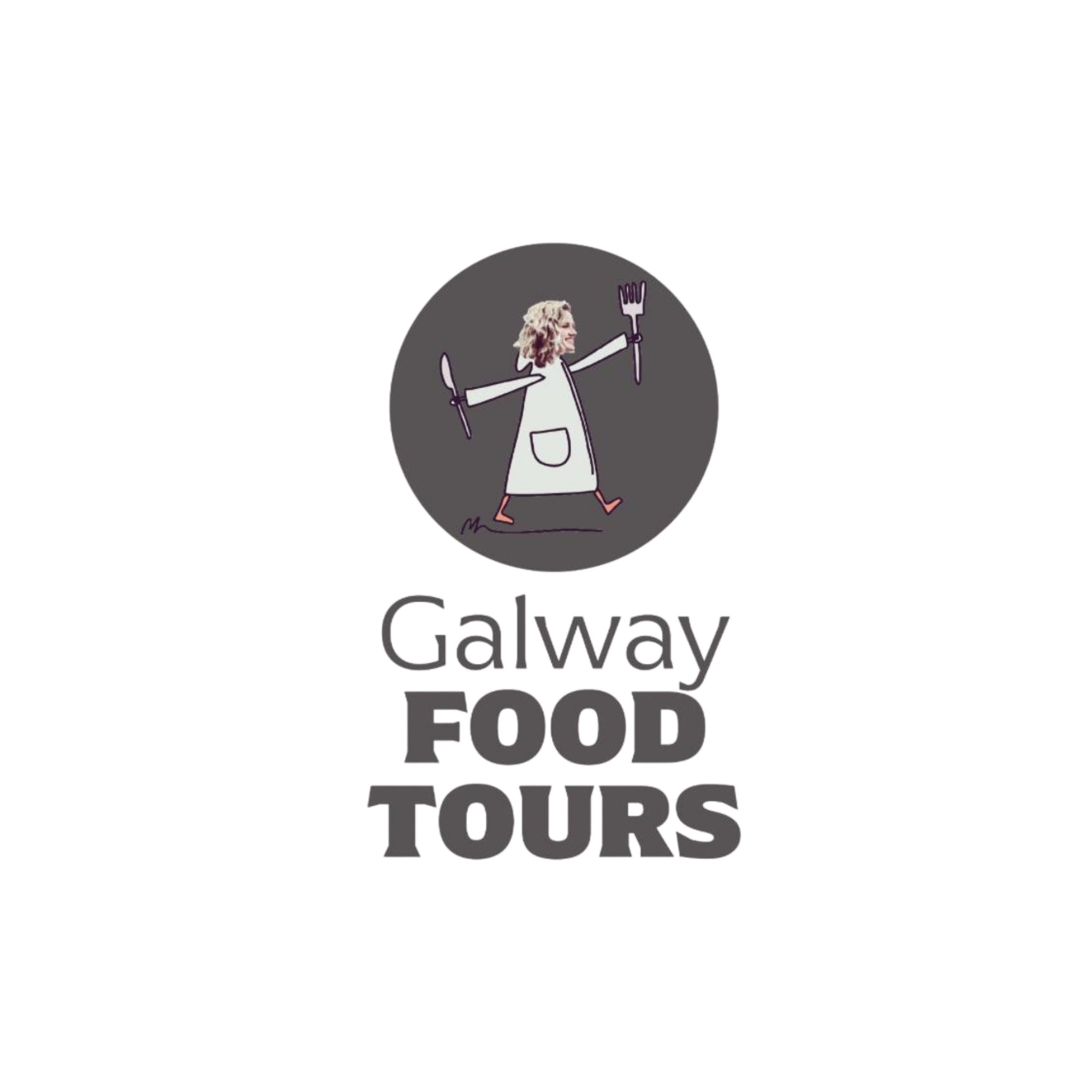 Galway Food Tours BW logo transparent